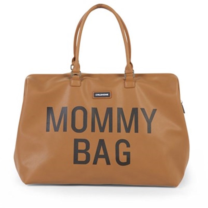 Mommy Bag, Anne Bebek Bakım Çantası, Kahverengi Deri