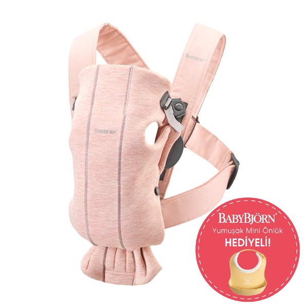 BabyBjörn Kanguru Mini Cotton 3D Jersey / Light Pink