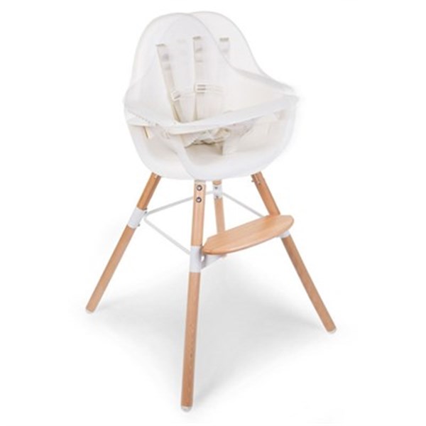 Evolu 180° Mama Sandalyesi, Naturel / Beyaz + Ön tepsi + Silikon Mat