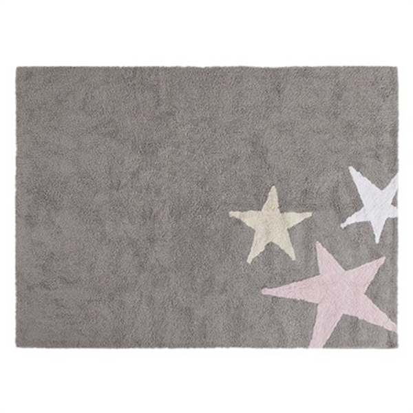 THREE STARS Tricolor Halı Gri/ Pembe-Beyaz-Sarı
