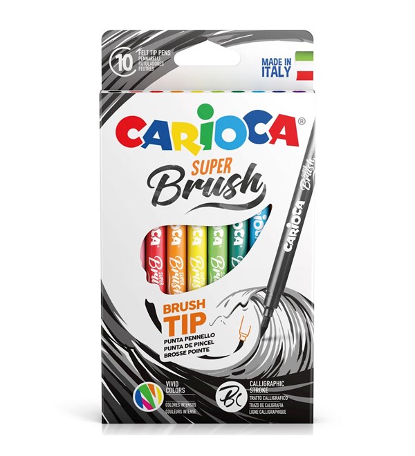 Carioca Super Brush Fırça Uçlu Boya Kalemi 10'lu 