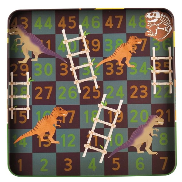 Floss & Rock Mıknatıslı Kutu Oyunları – 4'ü 1 arada /Dinosaur